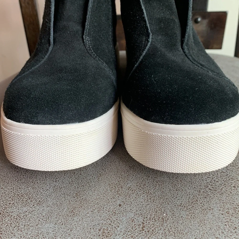 J Slides NYC Starr Black Platform Shoes Sz 10